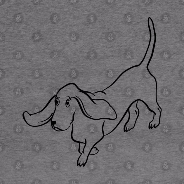 Trotting Basset Hound by illucalliart